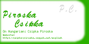 piroska csipka business card